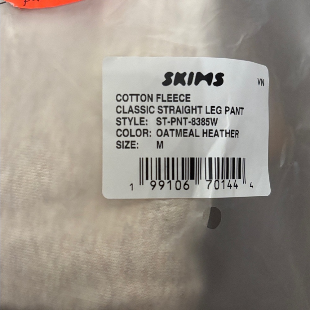 SKIMS Cotton Fleece Classic Straight Leg Pant NWT - Picture 4 of 6